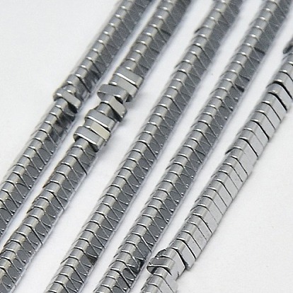 Electroplate Non-magnetic Synthetic Hematite Beads Strands, Triangle, Grade A, 3x3x1mm, Hole: 1mm, about 400pcs/strand, 16 inch