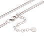 304 Stainless Steel Necklaces, with Link Chain and Shell Link, for Women