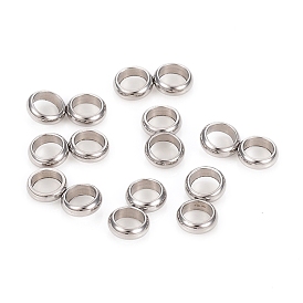 201 Stainless Steel Spacer Bars, Double Ring, Number 8 Shape