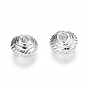 Tibetan Style Alloy Spacer Beads, Cadmium Free & Lead Free, Bicone, about 5mm in diameter, 3mm thick, hole: 1mm
