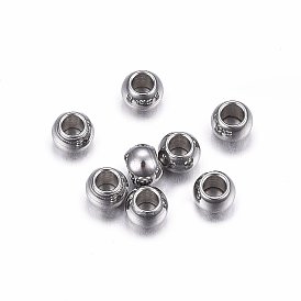 202 Stainless Steel Beads, Rondelle