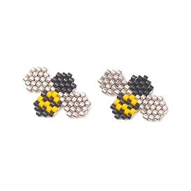 Perles de rocailles japonaises miyuki faites à la main, Motif métier, abeilles