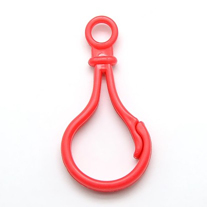 Bulb Shaped Plastic Lobster Keychain Clasp Findings, 51x25x3mm