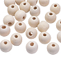 Perles en bois naturel non fini, perles de macramé, perles rondes en bois à gros trous pour la fabrication artisanale