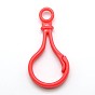 Bulb Shaped Plastic Lobster Keychain Clasp Findings, 51x25x3mm