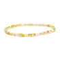Faceted Round Glass Beads Stretch Bracelet for Teen Girl Women