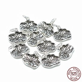 Таиланд 925 подвески из стерлингового серебра, с печатью 925, с целью перехода в кольце, листьев лотоса