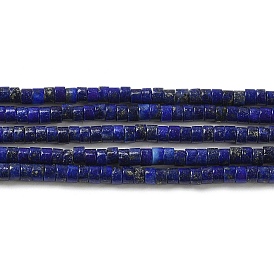 Brins de perles teints en lapis-lazuli naturel, disque, perles heishi
