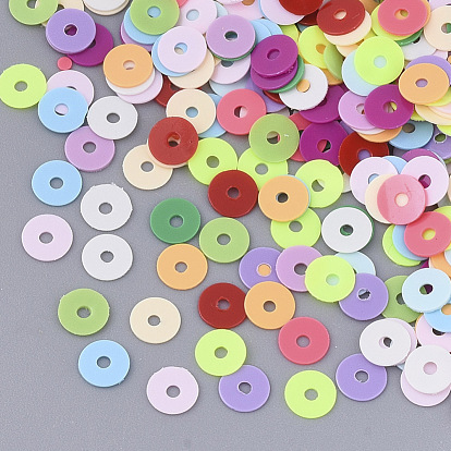 Ornament Accessories, PVC Plastic Paillette/Sequins Beads, Flat Round