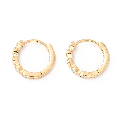 Серьги-кольца с кубическим цирконием, маленькие позолоченные серьги-кольца из настоящего золота 18k для девочек и женщин