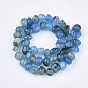 Natural Dragon Veins Agate Beads Strands, Tumbled Stone, Dyed, Chip