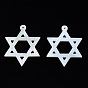 Colgantes de concha natural de agua dulce, para judío, estrella de david