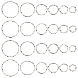 Unicraftale 24Pcs 6 Style 304 Stainless Steel Jump Rings, Round Ring