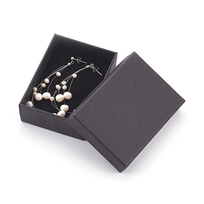 Perlas perlas pendientes, con 304 hallazgo de acero inoxidable y latón