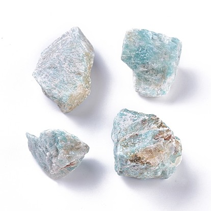 Rough Raw Natural Amazonite Beads, Undrilled/No Hole Beads, Nuggets