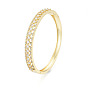 Cubic Zirconia Rhombus Hinged Bangle, Golden Brass Jewelry for Women, Nickel Free