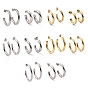 304 Stainless Steel Stud Earrings for Women, C-Shaped