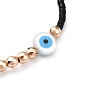 Adjustable Resin Evil Eye & Plastic & Miyuki Seed Braided Beaded Bracelet for Women