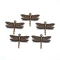 Tibetan Style Alloy Pendants, Lead Free and Cadmium Free, Dragonfly, 28x35.5x2mm, Hole: 1.5mm, about 310pcs/1000g
