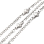 304 cadenas de eslabones tipo seta de acero inoxidable, con carrete, soldada