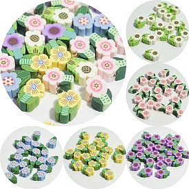 Polymer Clay Beads, Flower