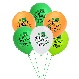 Ballon gonflable en caoutchouc, pour les décorations de la maison du festival de la fête de la saint patrick
