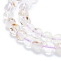 Perlas de cuarzo rutilado naturales hebras, rondo