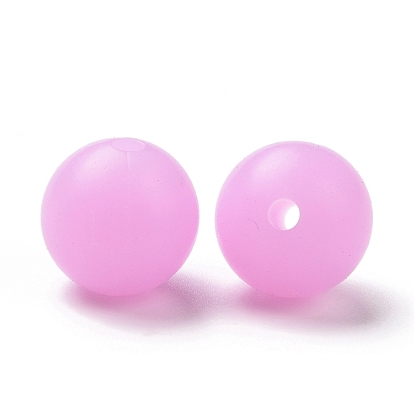 Perles de silicone lumineuses, perles à mâcher pour les jouets de dentition, Diy soins infirmiers colliers faisant, ronde