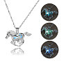 Luminous Alloy Pendants, Necklace, Halloween, Dragon/Skull/Horse/Gun