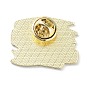 Alfileres de esmalte de libro, insignia de aleación dorada para ropa de mochila