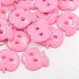 Acrylic Sewing Buttons for Costume Design, Plastic Buttons, 2-Hole, Dyed, Apple