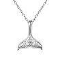 Ожерелья shegrace 925 из стерлингового серебра, с печатью 925, форма китового хвоста