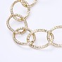 Aluminum Textured Cable Chain Bracelets & Necklaces Jewelry Sets, with Alloy Toggle Clasps