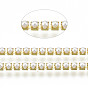 Chaînes de strass en laiton, avec abs en plastique imitation perle, brut (non plaqué)