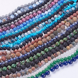 Perles naturelles et synthétiques pierres précieuses brins, formes mixtes