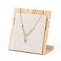 Bamboo Necklace Display Stand, L-Shaped Long Chain Display Stand