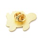 Черепаха с цветочной эмалевой булавкой, брошь из эмали из сплава животных для рюкзака, золотые