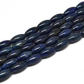 Lapis-lazuli, brins de perles naturels , riz