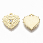 Charms de aleación, con diamantes de imitación de cristal, sin cadmio y níque y plomo, texturizado, corazón con los ojos