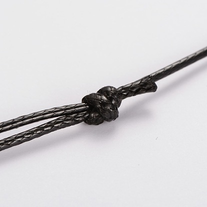 Корейский вощеный полиэфирный шнур ожерелье, регулируемая длина: 13.7 дюйм