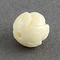 Perles de corail synthétiques, lotus, teint, 10x9.5x9.5mm, Trou: 1.5mm