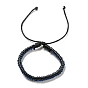 5 pcs 5 style réglable tressé imitation cuir cordon ensembles de bracelets avec cordon ciré pour hommes