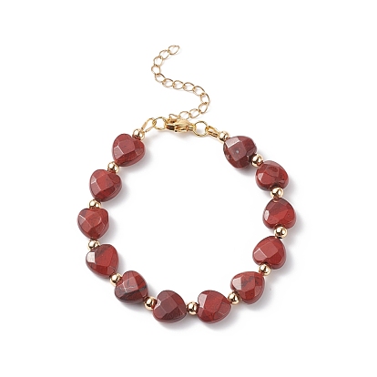Bracelet de perles de coeur de pierres précieuses pour les femmes