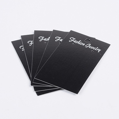 Muestra pendiente tarjetas, negro, 90x50 mm