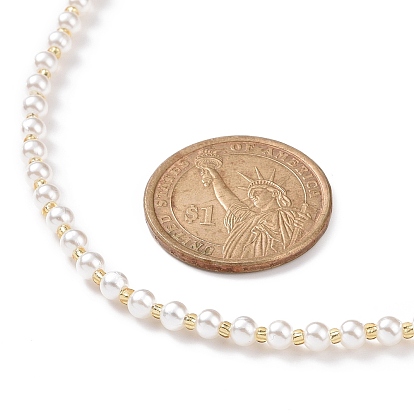 Colliers de perles d'imitation acrylique avec perles de rocaille en verre pour femmes
