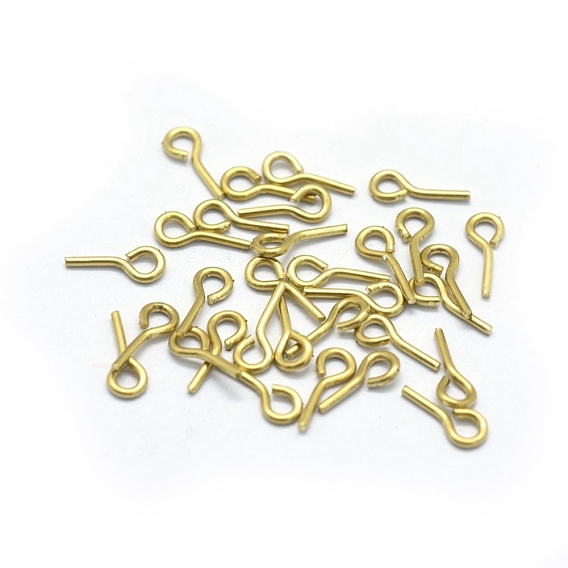 Brass Eye Pin Peg Bails, For Half Drilled Beads