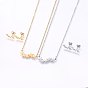 304 Stainless Steel Jewelry Sets, Stud Earrings and Pendant Necklaces, Star