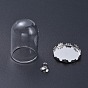 DIY Globe Glass Bubble Cover Pendants Making, with 
202 Stainless Steel Bead Cap Pendant Bails, Glass Bell Jar and 304 Stainless Steel Lace Edge Bezel Cups