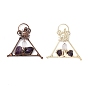 Natural Quartz Crystal and Amethyst Big Pendants, with Tin Findings, Lead & Nickel & Cadmium Free, Triangle