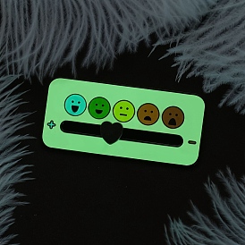 Luminous Alloy Enamel Pin, Social Battery Mood Brooch for Backpack Clothes, Glow in the Dark